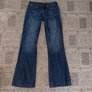 Womens 7 for all mankind trousers jeans flare wide legged pants new size 27 dojo
